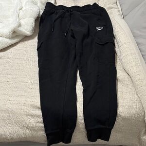 Reebok Black Cargo Joggers